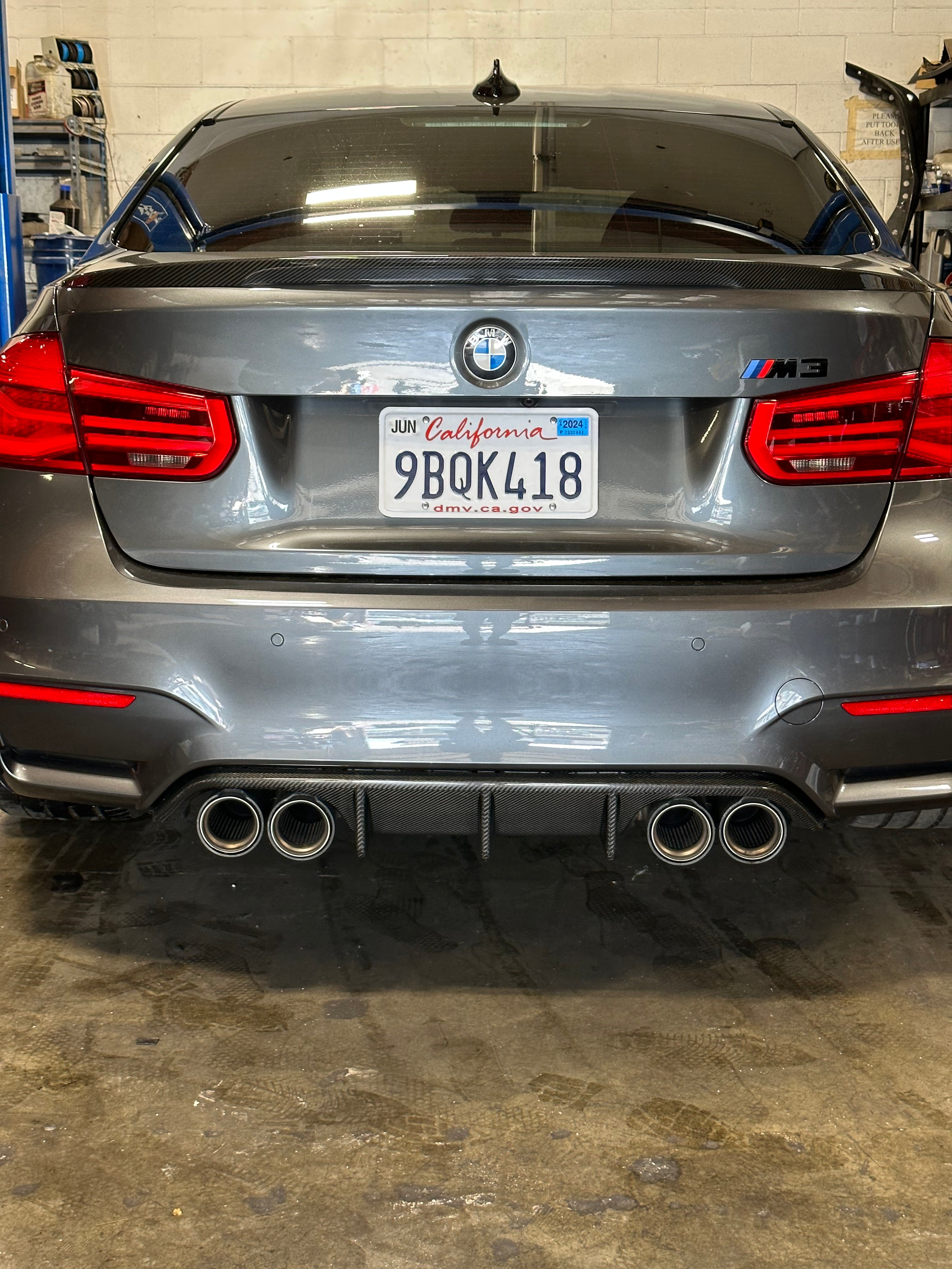 Carbon Fiber Trunk Spoiler Lip — 3 Series Style