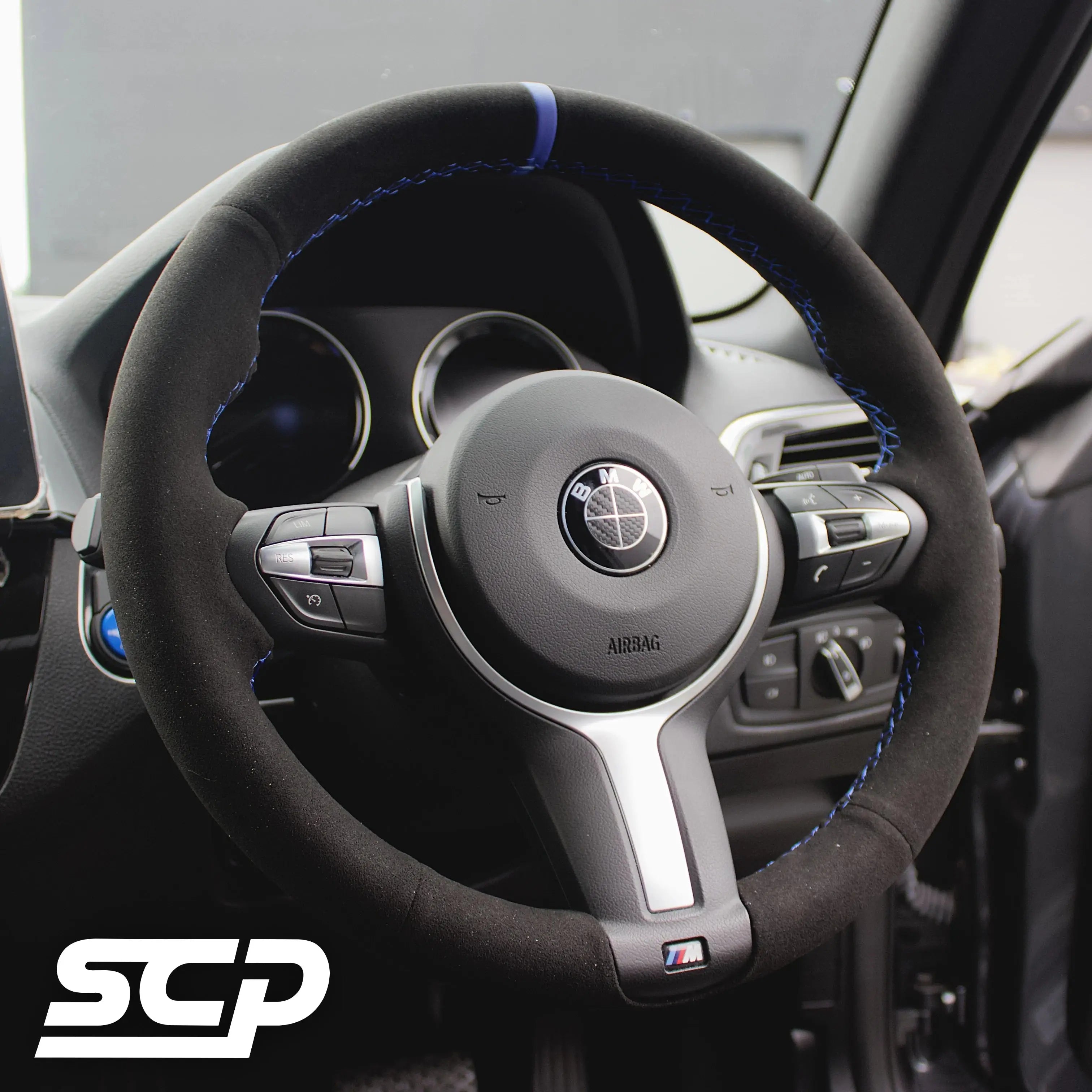 Perforated Leather Steering Wheel Wrap — BMW M Sport Universal