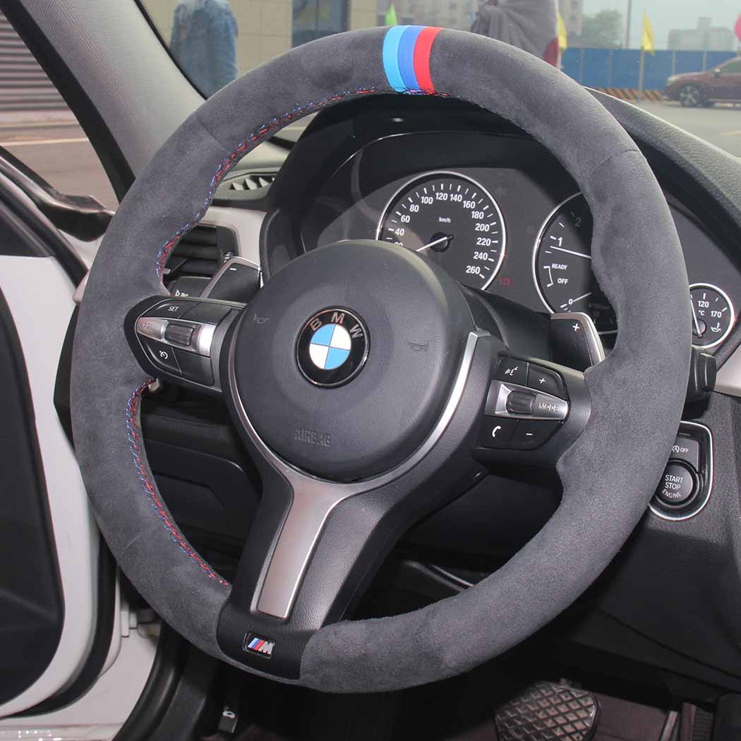 BMW M Sport Alcantara Steering Wheel Wrap Cover