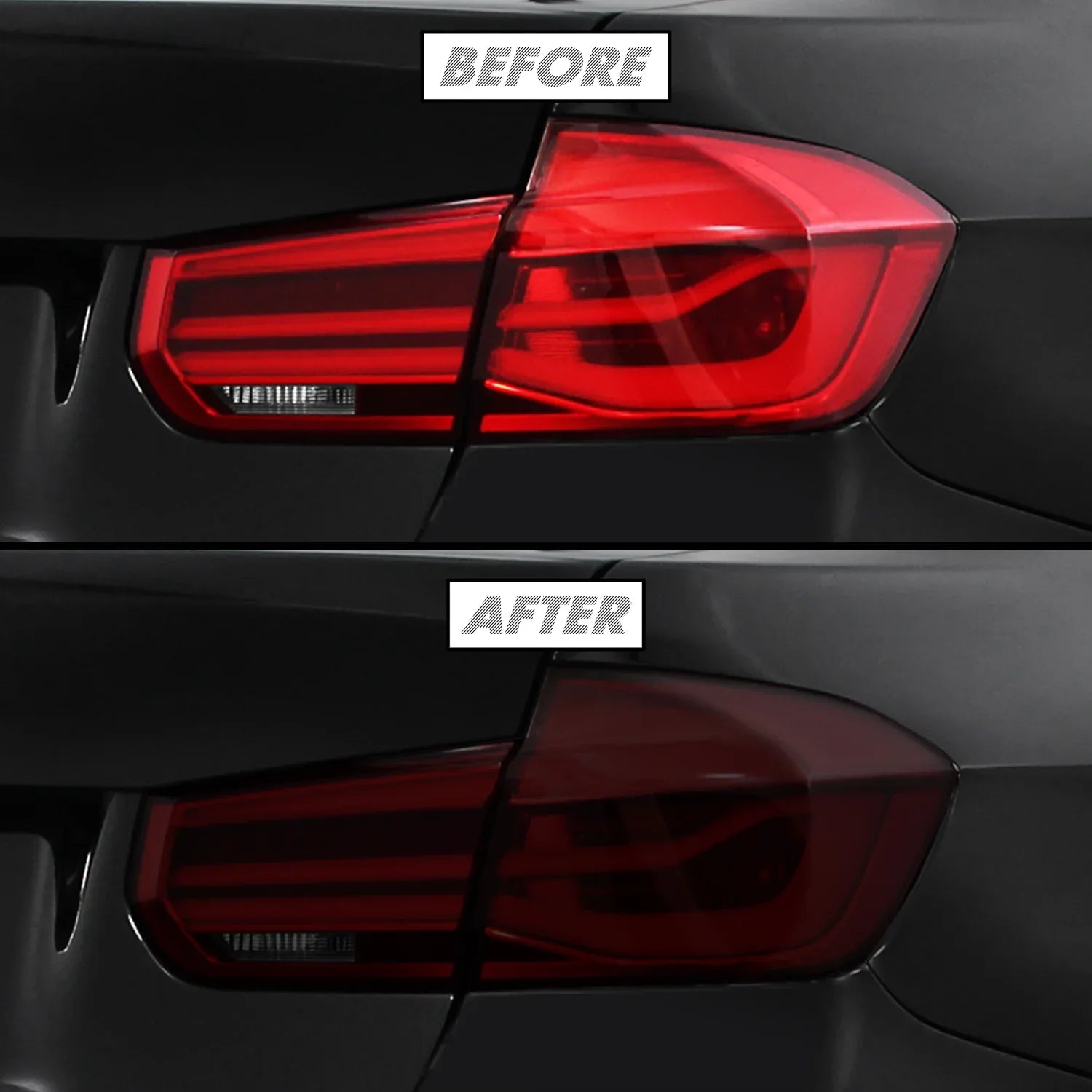 Smoked Tail Light Overlay Film — Tinted Blackout Vinyl